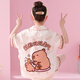Sakenmao (SAKENMAO) girls pajamas summer ice and snow silk shorts shorts thin 2025 new Kapibala children's girls home clothes 6624-Kulomi [ice and snow silk] 170 size 12 [height 120cm-130cm]
