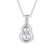 Chow Tai Sang platinum pendant gourd pendant necklace PT950 versatile and simple Christmas gift for girlfriend and wife, pendant about 5.5g (free S925 silver chain)