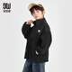 Duoduo Boys 'Jacke Isländische Samt verdickte Winterkleidung 2025 Neuer Kinder Herbst und Winter Medium und große Kinder Spleißen Top 9889 Gray-Blue_ [Spot] 110 cm