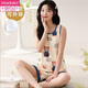 
Modal bra comes with chest pad integrated vest pajamas for women for summer comfortable cotton sweet cartoon sleeveless home clothing set vest set [with chest pad] F9856 M women Recommended 80-100Jin [Jin equals 0.5 kg]