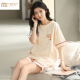 莫代尔2025年新款睡衣女夏季纯.棉短袖两件套夏天家居服 YZT9853 M 女款 建议80-100斤