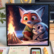 
Cute cartoon Crazy Zoo City Digital Oil Painting Diy Coloring Painting Hand-painted Unzipped Decoration Children's Oil Painting SJ13556 20*20cm Tightened Thickened Solid Wood Inner Frame Highlighted Pigment + Oil Canvas +
