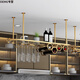 
OEMG wine glass stand upside down high-end modern light luxury stainless steel wine bottle stand hanging bar hanger hanging wine rack storage rack A style stainless steel gold 12035cm (with fence)
