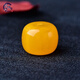 Zhenlixin Natural Chicken Fat Yellow Old Type Beeswax with Beads Buddha Beads Single Bucket Beads Bracelet Accessories Star and Moon Bodhi Vajra Accessories Chicken Fat Yellow Old Type (Free Coconut Shell Spacer with Order) 10mm 1 Piece