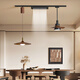 
Bull BULL retro restaurant track chandeliers wasaki style mobile bar spotlights medieval simple walnut color dining table lamp YX16753 three colors
