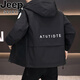 Jeep Spirit Jacket Men's más algodón engrosado a prueba de viento Integrado a prueba de agua 2025 nueva chaqueta de algodón a prueba de frío otoño y chaqueta de invierno verde militar verde más algodón-687 chaqueta en espesor M [95-110Jin [Jin equivale a aproximadamente 0.5 kg]]]