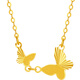 Saturday blessing yellow 18K gold necklace butterfly color gold necklace clavicle chain birthday gift for women C0613423 40+5cm