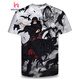 Yamamori Nanshi 2025 short-sleeved Naruto anime series T-shirt 3D printed trendy casual top Uchiha Itachi seal TXU1506 S suitable for 80-90Jin [Jin equals 0.5 kg]
