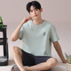 Yaluliang berühren Baumwollrunde Hals Home Kleidung 25 Jahre Sommer neuer Herren kurzärmelige Kurzfilme Pullover Pyjamas Einfach zu tragen 10y6627 l
