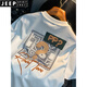 Jeep Spirit kurzärmeliges T-Shirt für Männer 2025 Sommer dünne Mode gedrucktes T-Shirt Xinjiang Baumwolle rundes Hals halbärmelig Männer Top T White 2 [ZJ1047 Fit Version] M für 90-108jin [Jin gleich 0,5 kg] geeignet.