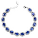 IosnIOSN sapphire bracelet for women s925 sterling silver new style versatile pavé blue zircon tanzanite crystal bracelet 925 sterling silver bracelet 17-20 cm adjustable