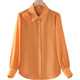 
FHHUABD orange shirt suit for women 2025 new style small temperament professional suit women shirt top autumn 1098 black skirt S