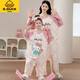 G.DUCKKIDS children's one-piece pajamas, girls' spring and autumn pure cotton medium and large children's parent-child pajamas, new cartoon baby anti-kick sleeping bag Q-33467#culomi 16 size (recommended height 130-140cm)