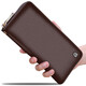 Old man's head wallet men's long leather wallet retro cowhide zipper wallet large capacity multi-card card bag clutch JD821LH010L1B12 brown