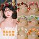 SHANGGE forest flower garland braided hairband headband girl adult flower hair accessories performance photo photo prop decoration pink/fairy headband garland
