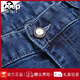 Jeep Spirit Jeep Spring and Summer Min Cotton Jeans Business d'âge moyen masculin Straight Size Casual Loose Dad Breathable Long 3891 Bleu Deep Blue Thin Style 32 [2 pieds 5]