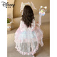 Disney Girls Hobe Summer Suspender Robe Child's Birthday Melody Princess Dress Girl Summer Lolita Jupe brillante Coiffe + queue + JSGY6628 Couleur de mélodie 110 cm
