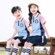 芮梦华小学生夏装校服儿童运动班服毕业演出园服 6623红色 男款(短袖+短裤) 100