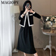 
MAGIOPY international luxury high-end brand temperament fashionable casual fashion suit for women in autumn small fragrance style black jacket top black two-piece set S (100 Jin [Jin equals 0.5 kg])
