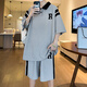 Boledi Teenager Polo-Shirt kurzärmelig T-Shirt 12-15-jährige Jungen Sportanzug 16 Schüler der Junior High School Summer Anzug 6629 Schwarz (Kurzärmel + Shorts) hohe Qualität 165 l (100-125jin [Jin entspricht ca. 0,5 kg]))
