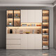 Shuaishi Massivholz Seitenschrank hoher Schrank moderne einfache Wand integrierte Essschrank Wohnzimmer Weinschrank Eingangsschrank kann maßgeschneidert werden.