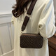 Fashion de la mode pour femmes Sac à bandoulière à un seul épaule Design haut de gamme de niche haut de gamme Diamant Broidered Small Square Sac 6215 Color Couleur de café