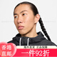 耐克（NIKE）男子上衣秋季宽松梭织运动叠搭刺绣轻便FN3893 010 M