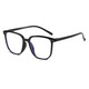 Reading glasses internet celebrity women's trendy Douyin style big frame slim non-face glasses anti-blue light elderly glasses bright black frame 15927 no-number-proof glasses