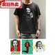 Heath Ledger Joker Short-sleeved T-shirt Joker Jointly Branded Dark Knight Batman Clothes Movie Peripheral Print F693 White Clown XS (75-95Jin [Jin equals 0.5 kg])