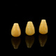 Xuanxia natural raw mineral white flower honey amber beeswax three-way one-piece Buddha head Vajra, star, moon and bodhi DIY accessories beeswax three-way diameter pair of holes about 12 mm single