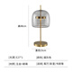 
OUOETY bedside lamp decorative light luxury desk lamp Nordic modern simple glass designer living room bedroom high-end model room lamp M1049 smoke grey style button switch