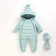 Baby winter clothing, newborn jumpsuit, autumn and winter thickened New Year's Eve baby outing clothes, New Year's greetings clothes set, with footmuffs, green, thickened style + shoes 90cm