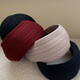 Fabric printing fashion simple wide version headband retro gentle style headwear non-slip hair high head hair ornaments for women headband - red