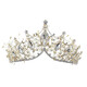 Liwo (Liwo) Old Phoenix Gold Store Bride Grand Crown Forest Super Fair Ressor trois pièces NOUVEAUX accessoires de mariage anniversaire HG050 + 08 Collier + Long Brotte d'oreille Light Light Gold Belt