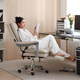 Silla de computadora de Guquan puede mentir en casa cómoda silla de oficina para silla de sofá silla de jefe a largo plazo C739H Leche de cuero blanco