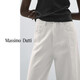 Massimo Dutti Discount Season 2025 Vêtements féminins décontractés simples et polyvalents hauts à taille large jeans 05049849 blanc 36 (165 / 66a)