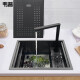 
Jiumu 2025 new style bar balcony invisible small sink cup washer single tank washing basin western kitchen middle island counter mini wash 4839 flip cup washer damping stainless steel