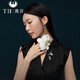 Tang Hou Genuine Natural Hotan Magnolia Flower Brooch Women's High-end Pearl Luxury Brooch Brooch Birthday and Holiday Gift
