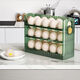 FANCYCHIC egg storage box kitchen egg carton refrigerator side door egg tray flip egg rack space-saving storage artifact 3 layers white ice color holds 30 eggs automatic flip lid