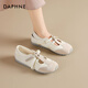 
Daphne retro genius training shoes for women 2025 summer new fashion casual white shoes flat sole breathable shallow mouth versatile women's shoes beige 37
