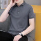 Summer Solid Color Lapel Polo de manga corta Polo de manga corta Versátiles de negocios Camiseta de media manga mimedia QY686 M