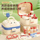 Japonais Seiko Children's Little Doctor Doctor Toy Set Girl jouant au ménage Box traitant bébé 3-6 ans Doll + [lit bleu]