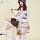 Cnoles Cnoles Sleepy Mochila para mujeres con mochila de niños de Kapibala Sexy para niñas de secundaria para Krill Apricot