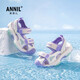 Annil (Annil) Girls' Sandals 2025 New Summer Children's Sports Baotou Sandals Soft Sole Non-Slip Velcro Beach Shoes 6339 Purple 29 Inner Length 18.5cm/Suitable for Foot Length 17.5cm