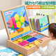 Disney (Disney) Puzzle magnétique Tangram Géométrique Magnétique Blocs de construction Baby Kindergarten Force Toys Gift's Day Gift [Sac-cadeau de la journée pour enfants] Magnetic Tangram Tangram Style