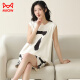 Cat Man (Miiow) Pareja Pajamas Summer Cotton Vest Dama sin mangas de gran tamaño puede usar el delgado traje de ropa casera Gey-719 (Pareja) M Mujeres + Hombres L