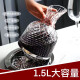 Runhuanian Regalo Decanter Copa de vino tinto Class Crystal Gyro Gyro Gyro Tumbler Set Light Style Luxury Silver 1.4L+2 Tada de lazo rojo y negro 695ml