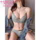 Modale sexy Unterwäsche für Frauen mit Stahlringen und oberen Träger, um zu verhindern, dass große Brüste mit kleinen BH -Set dünne kleine Brüste mit lila 70A dickten, verhindern