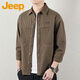 JEEP Jeep long-sleeved shirt men's spring casual loose jacket men's workwear all-match shirt men's khaki 4XL