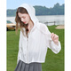 
Baitu betu women's clothing 2025 summer new short jacket fashionable versatile lace hooded thin jacket for women 2507T35 beige M
